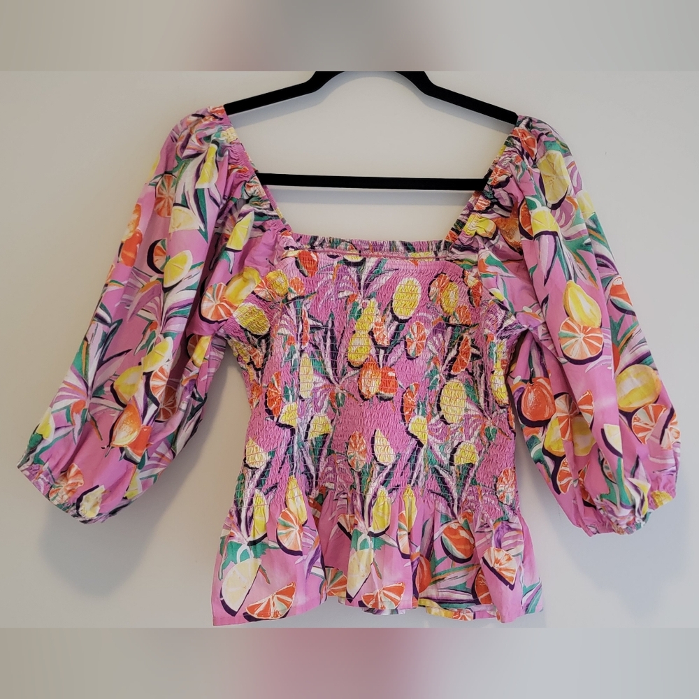 Scotch & Soda Pink Citrus Print Blouse